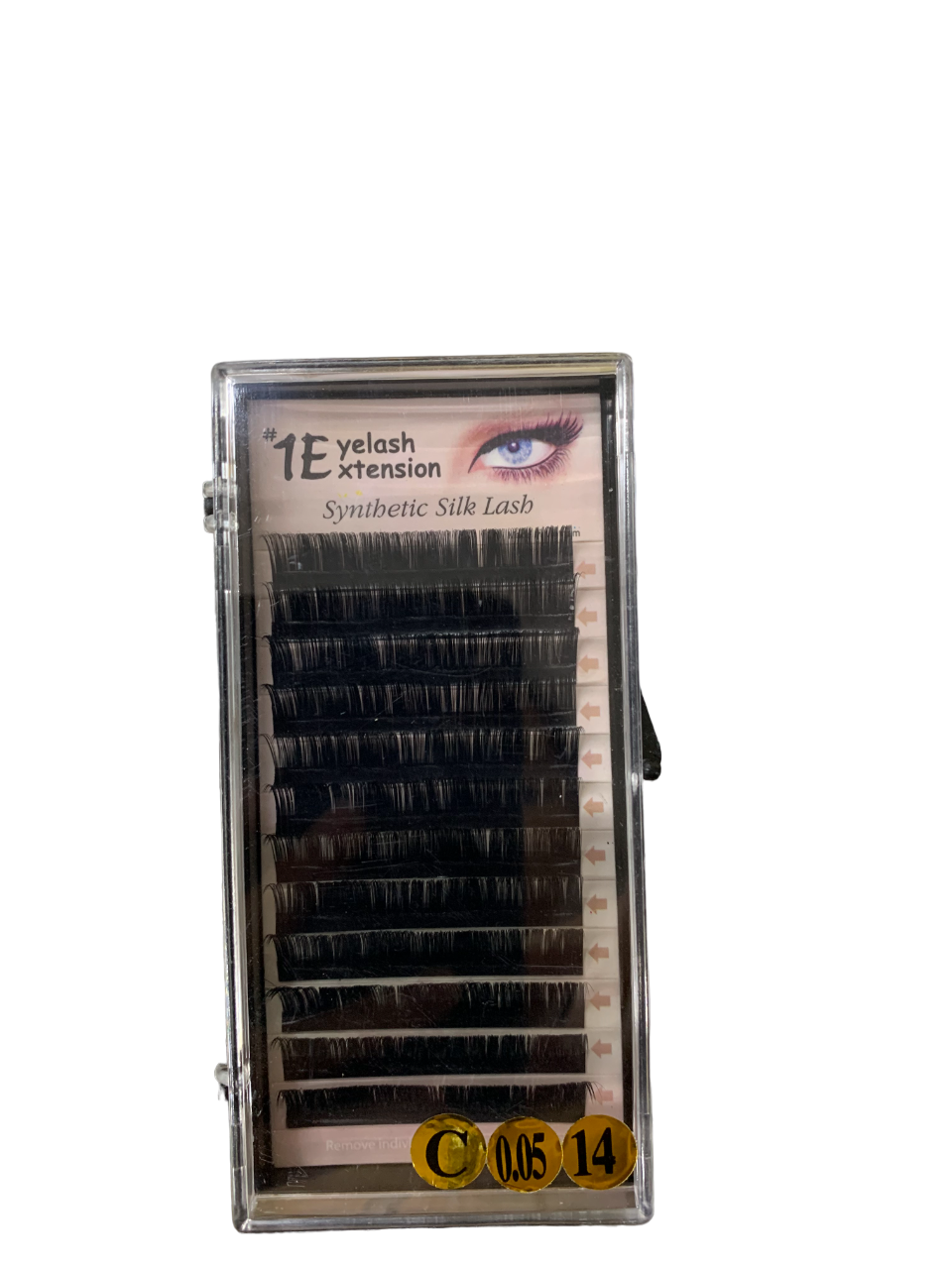 1E Eyelash Extension Synthetic Silk Lash C-0.05-14